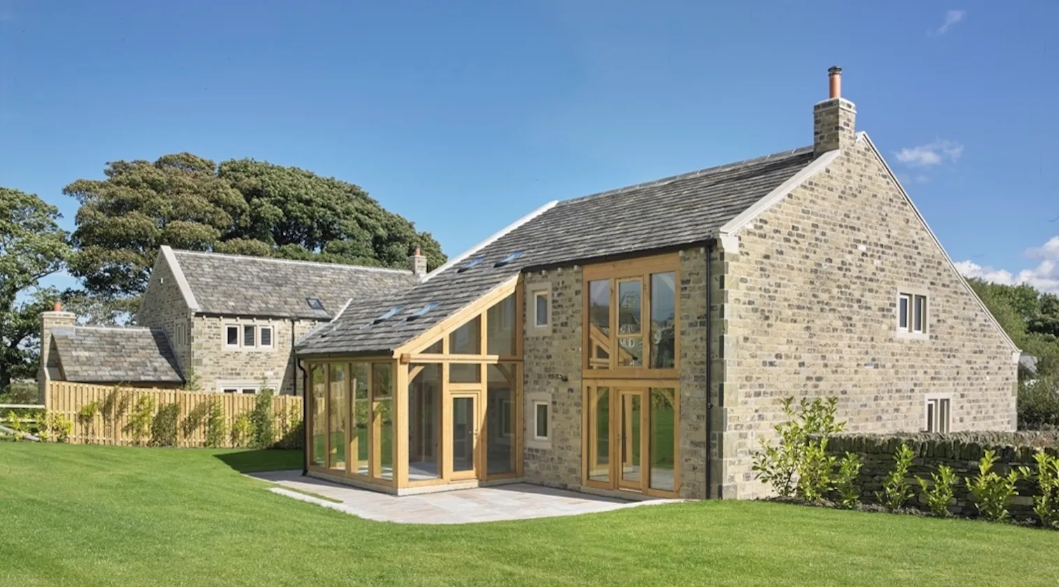 Oak framed windows and conservatory