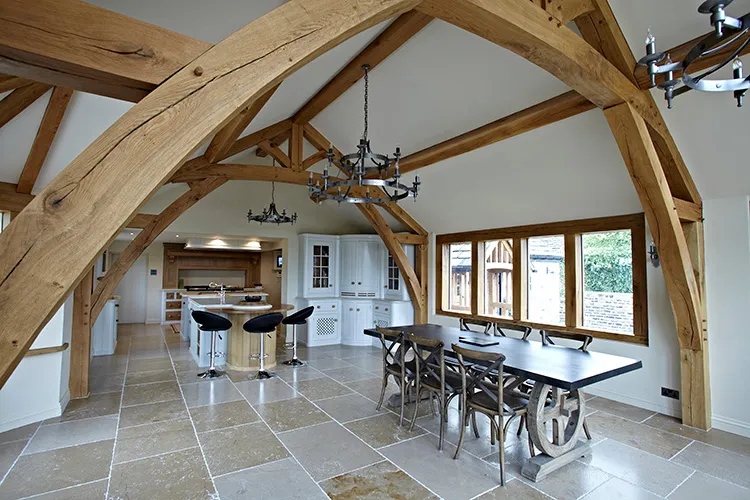 bespoke oak framed roof trusses from Yorkshire